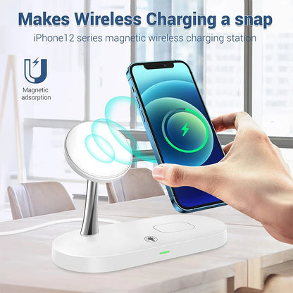 3-in-1 Fast Wireless Charging Station - Chaji iPhone, Apple Watch na AirPods kwa Wakati Mmoja!