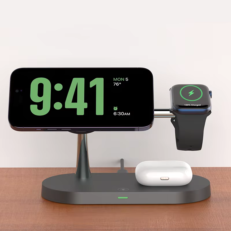 3-in-1 Fast Wireless Charging Station - Chaji iPhone, Apple Watch na AirPods kwa Wakati Mmoja!